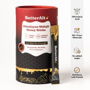Better Alt Pure Himalayan Shilajit Cinnamon Honey Sticks with Organic Honey | Easy to Consume Shilajit| 30 Sticks for Energy Boost & Immune Support, 85+ Trace Minerals, 75%+ Fulvic Acid