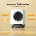 thumbnail image 5 of GOOVI Self Cleaning Cat Litter Box Smart Automatic Litter Box with App Control, White, 5 of 9