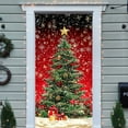 thumbnail image 4 of Christmas Door Curtain, Decorative Door Cover, Holiday Scene Layout Backdrop for Home and Party Display, 4 of 6