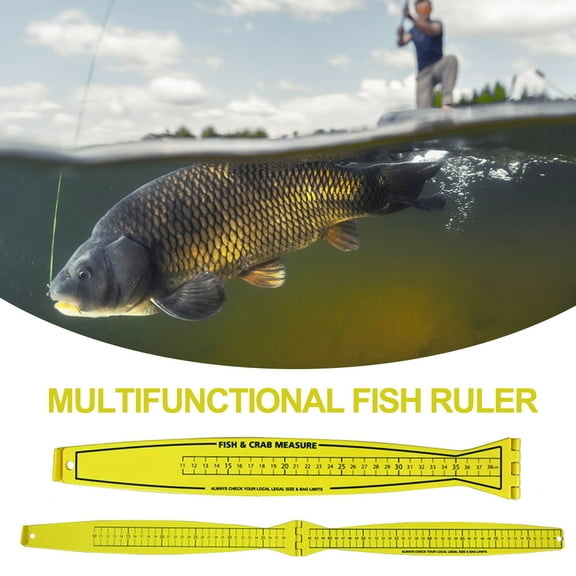 Tnobhg Fish Measuring Board Portable Folding Fishing Ruler Versatile Use Easy to Read Double-Sided Fish Measuring Ruler Tool