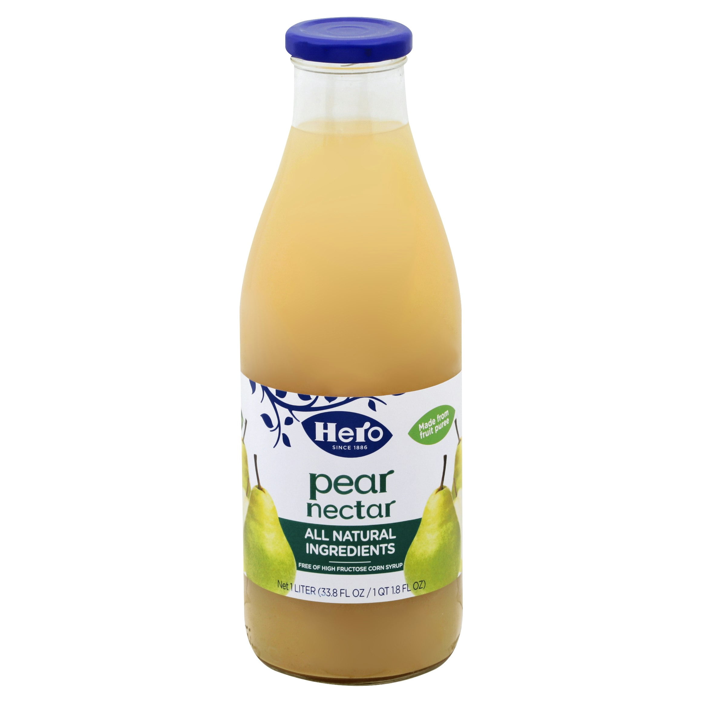 Hero Pear Nectar 33.8 fl oz (Pack of 6)