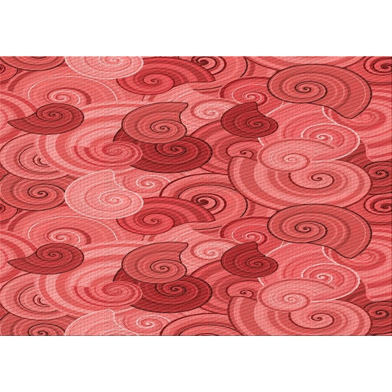 Ahgly Company Indoor Rectangle Patterned Ferrari Red Area Rugs, 2' x 4'