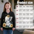 thumbnail image 7 of Uorisanigo Girls Half Zip Pullover Sweatshirt Fall Trendy Sunflower Elephant Long Sleeve Lapel Zipper Sweatshirt Oversized Drop Shoulder Pullover Top for Vacation Shopping Exercise Wear, 7 of 7