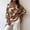 Coffee, variant on Womens Abstract Print Dolman Top - Loose Fit Boat Neck Tunic Blouse Green,Size S