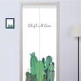 thumbnail image 4 of Cortina divisoria verde pequeña y fresca para dormitorio, sala de estar, cocina, baño, media cortina, tela de lino, 4 of 5