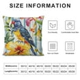 thumbnail image 5 of BCIIG  Parrot Throw Pillow Cushion Cover, Tropic Pattern with Parrot Orchids and Hibiscus Flowers Hawaiian Jungle Style Image, Decorative Square Accent Pillow Case,  White Yellow, 5 of 5