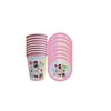 robloc 20pc set , cute avatar girl party theme plates and cups, pink video game rainbow party theme