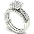 thumbnail image 2 of 7/8 Carat T.W. Diamond Single Halo Two-Band 14kt White Gold Engagement Ring Set, 2 of 5