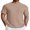 Khaki, variant on Men' T-Shirt Short Sleeve Crew Neck Textured Shirts Classic Knit Pullover Tees