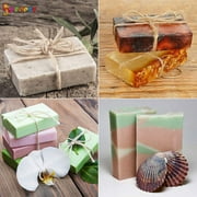 Spencer Set of 2 Silicone Soap Molds, 6 Cavitie Soap Making Cake Baking Mold Pan Bakeware Supplies for Soap Making, Pudding, Muffin, Loaf
