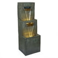 thumbnail image 3 of Alpine Corporation 2-Tier Modern Polystone Fountain w/ Warm White LED Lights, 3 of 12