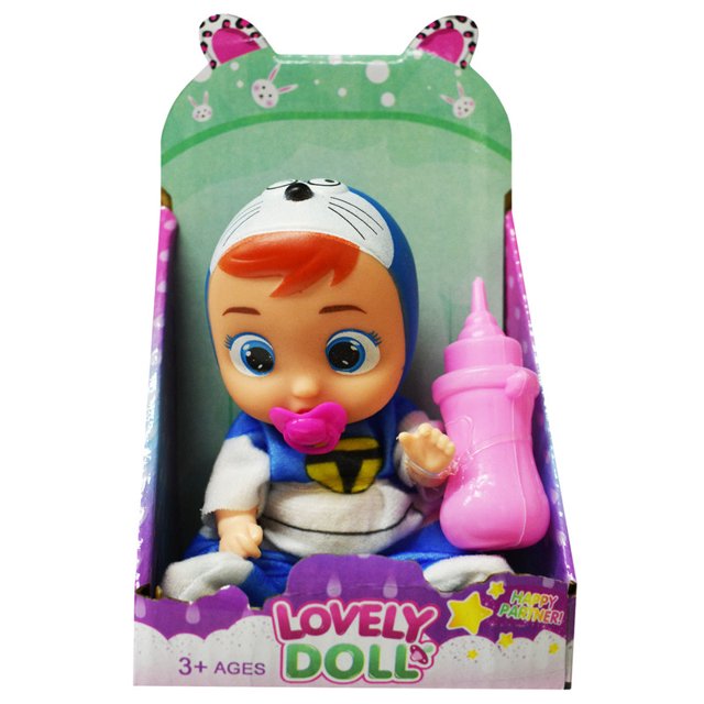 Muñeco de Importacion Bebé Llorón con Disfraz de Doraemon
