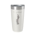 thumbnail image 1 of Tripp Pond Tumbler Lake Map Travel Mug Insulated Laser Engraved Coffee Cup Maine 20 oz White, 1 of 1