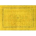 thumbnail image 1 of Ahgly Company Machine Washable Indoor Rectangle Abstract Yellow Modern Area Rugs, 5' x 7', 1 of 4