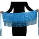 thumbnail image 1 of Guardurnaity a la cadera para danza del vientre a la moda, faldas con borlas, multicolor, hermosa lentejuela, diamantes de imitación brillantes, Prendas para la parte inferior del cuerpo Lago azul Guardurnaity AP012243-05, 1 of 6