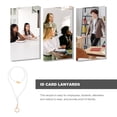 thumbnail image 6 of Work Permit Lanyard Portable Hanging Ropes Silicone Handmade Ornaments Id Cards Beads Beaded Keychain White, 6 of 6
