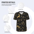 thumbnail image 3 of KLL Christmas Gold Deers1 for Men's Baseball Shirts,Short Sleeve Casual Shirts Button Down Shirt for Men Beach Summer Wedding Shirt-4X-Large, 3 of 7