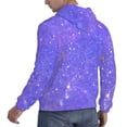 thumbnail image 6 of Wukai Purple Glitter Print Men Hoodies Fleece Sweatshirts Long Sleeve Sweaters Pullover Fall Outfits Winter Clothes-Small, 6 of 7