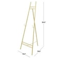 thumbnail image 3 of DecMode 19" x 56" Gold Metal Tall Adjustable Floor 3 Tier Geometric Easel, 1-Piece, 3 of 14