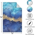 thumbnail image 3 of GZHJMY Gold Blue Marble Abstract Painting Kitchen Towel, Dish Towels Quick Drying Tea Towels Absorbent Hand Towels for Kitchen Sink Dinner Table 28 x 18 Inches, Set of 1, 3 of 7