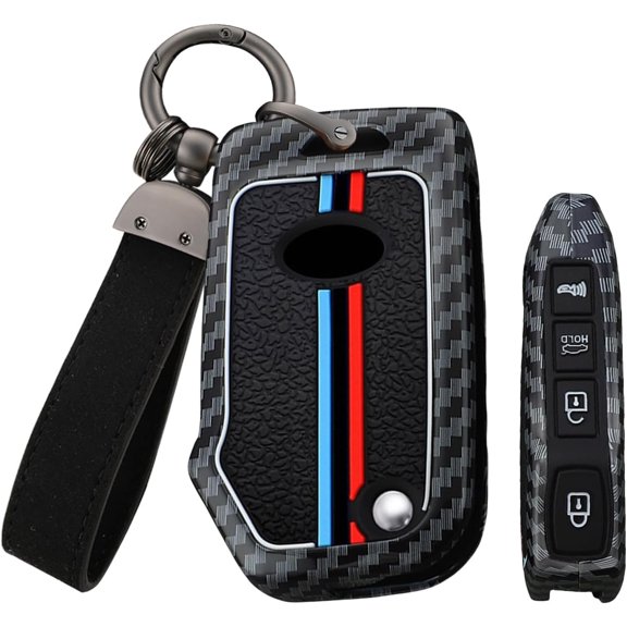 Key Fob Cover Compatible with Kia Seltos Forte Sportage K5 Soul 2019-2021 Keychain Case Holder Protector
