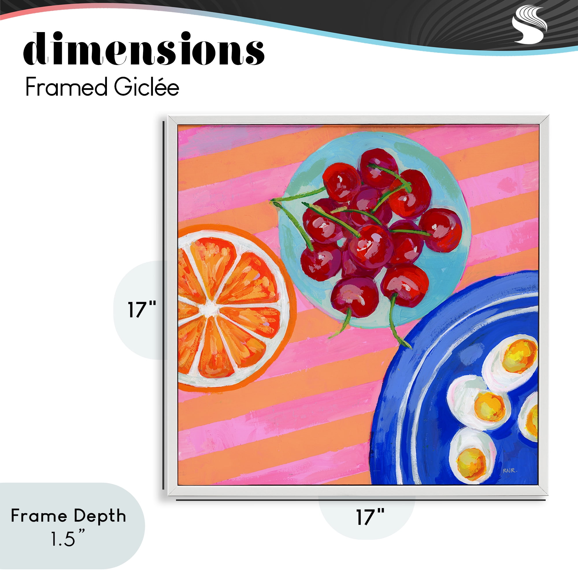 Stupell Industries Summer Snacks Picnic Blanket White Framed Giclee Art, design by Rachael Reese