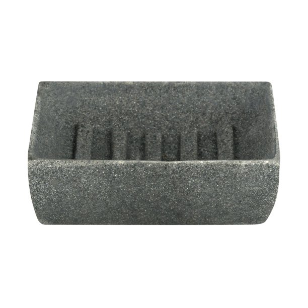 Allure Resin Soap Dish Charcoal Stone, 1.0 CT