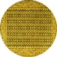 thumbnail image 1 of Ahgly Company Machine Washable Indoor Round Persian Yellow Traditional Area Rugs, 7' Round, 1 of 4