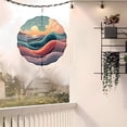 thumbnail image 4 of 3D Metal Hanging Wind Spinners - Serene Landscape & Vibrant Sky Design for Yard & Garden Decor - Unique Wind Chimes with Concentric Circles, 4 of 6