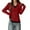 Red, variant on Two Tone Collar Pullover Sweater Long Sleeve Knitted Top Layering Shirt Color Block V Neck womens tops Grey,One Size