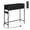 Black, variant on Industrial Console Table with Charging Station, 31.5 inch Narrow Entryway Table with 2 Fabric Drawers, Side Hook & Adjustable feet Black