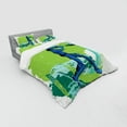 thumbnail image 3 of Ambesonne Sports Bedding Set 3 Pcs, Cricket Player Pitching, Twin XL, Lime Green Turquoise, 3 of 3