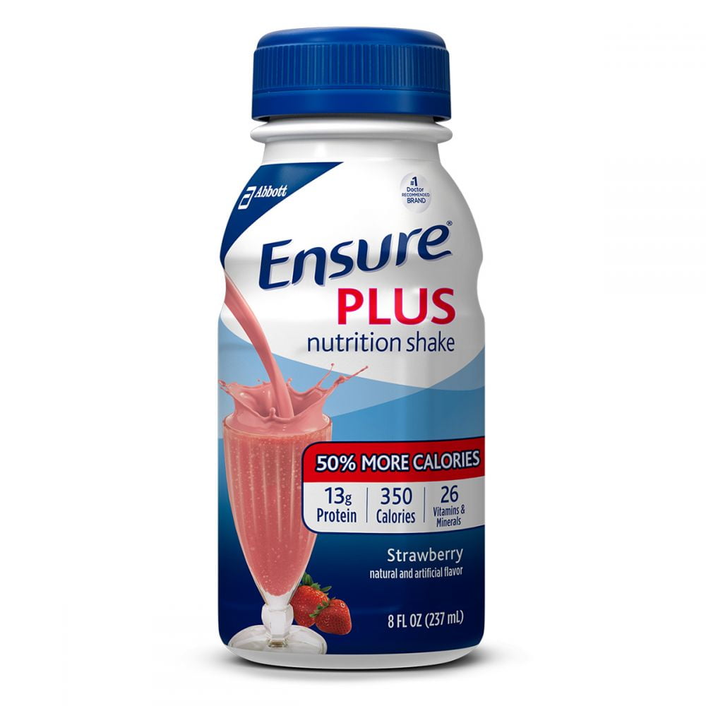 Ensure Plus Strawberry Flavor 8 oz. Bottle Ready to Use, 57269 One
