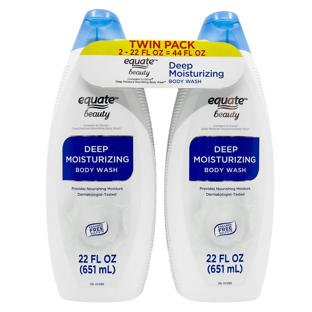 Equate Beauty Deep Moisturizing Body Wash Twin Pack, 22 fl. Oz., 2
