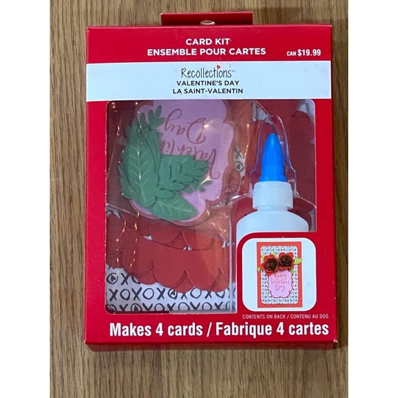 Recollections Valentine's Day "Happy Valentine's Day" Card Kit Makes 6 Cards