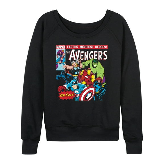 Marvel - Avengers Retro Comic - Women's French Terry Long Sleeve Pullover