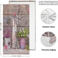 thumbnail image 2 of Pink Xmas Gnome Hand Towels, Christmas Stars Wooden Kitchen Towel Ultra Soft and Absorbent,Decorative Fingertip Face Towel for Bathroom Hotel, 2 PCS, 28.3"x 14.4", 2 of 6