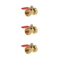 thumbnail image 3 of ZheElen Valve à Bille en Laiton Fileté Polyvalent pour de Multiples Utilisations FF 20mm Rouge 3Set, 3 of 6