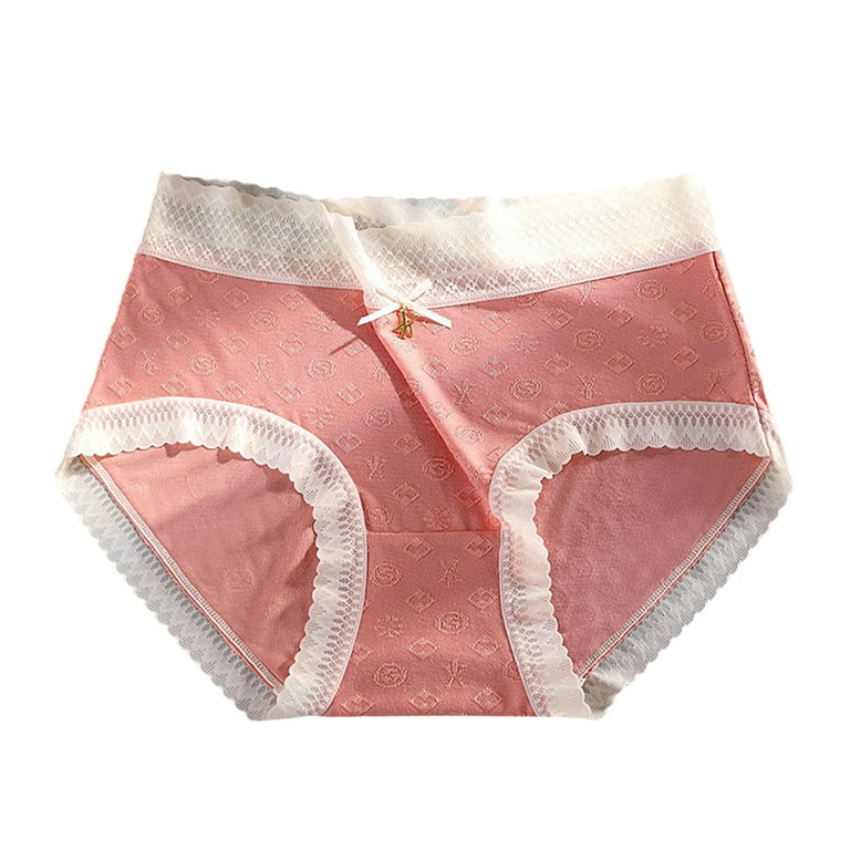ZHAGHMIN Mid Waist Cotton Panties Women'S Underwear Panty Plus Size Fashion  Cute Lace Floral Briefs Seamless Shorts Female Lingerie Watermelon Red