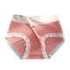 thumbnail image 1 of Gibobby Ropa Interior Elástica para Mujer Bragas impresión en transpirables y sin costuras algodón cintura media para mujer （Rojo， L), 1 of 3