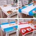 thumbnail image 3 of Nappe de Noël en Plastique - Nappe de Noël Jetable pour Décorations de Table de Fête de Noël - Couverture de Table de Cuisine Intérieure Extérieure - Rectangle 43 x 72Inch, 3 of 5