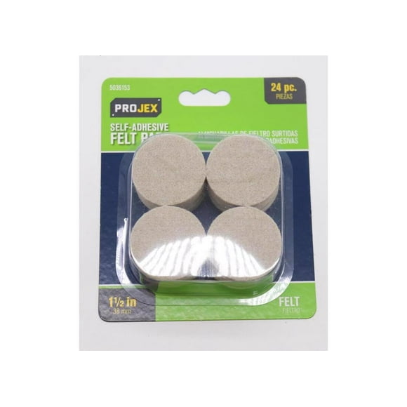 Protector de Piso para Muebles PROJEX PAD de Fieltro 3.8 cm Color Tan Paquete de 24