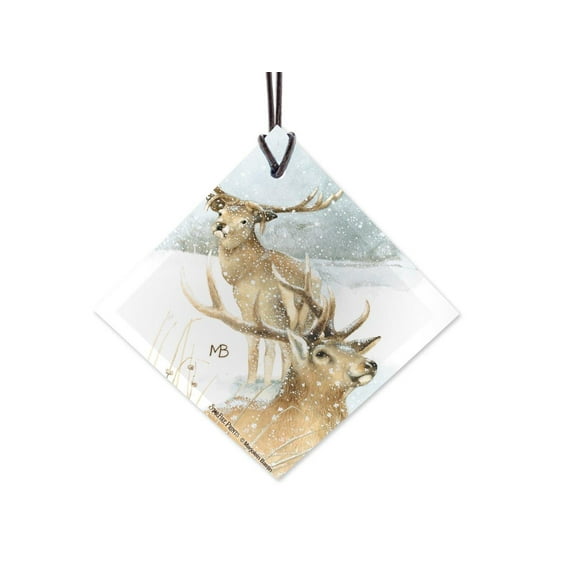 Marjolein Bastin (Snowy Deer) StarFire Prints™ Hanging Glass Print