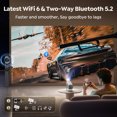 thumbnail image 4 of TOPTRO Smart Projector, Built-in Streaming Apps, Native 1080P Support 4K, Dolby Audio, Wi-Fi 6 & Bluetooth, Auto Focus & Keystone, 360° Rotatable Stand, 4 of 7