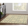 thumbnail image 3 of Linon Home Décor Aspire Area Rug Collection, Ivory and Turquoise, 5' x 8', 3 of 5