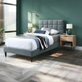 thumbnail image 5 of EBQOSK Single Tufted Upholstered Platform Bed Frame with Headboard Gray Twin, 5 of 7