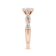 thumbnail image 3 of ANGARA Lab Grown Peg Head Diamond Engagement Ring in 14K Rose Gold for Women (Size-6.5x4.5mm| Color-F-G| Clarity-VS) | April Birthstone, Anniversary, Jewelry Gift for Women | Lab Grown Diamond Ring, 3 of 4