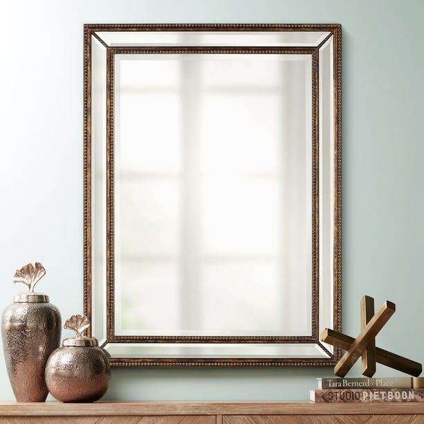 Uttermost Palais Bronze 30 X 40 Beaded Wall Mirror Com - 30 X 40 Mirror Glass Uttermost Palais Bronze 30 X 40 Beaded Wall Mirror Com - 30 X 40 Mirror Glass