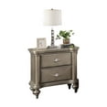 thumbnail image 4 of LiviNest Nightstand with Storage Drawers: Luxury Classic Antique Silver Finish - 2-Drawer Bedside Table for Hotel Rooms & Bedroom Furniture, 4 of 6