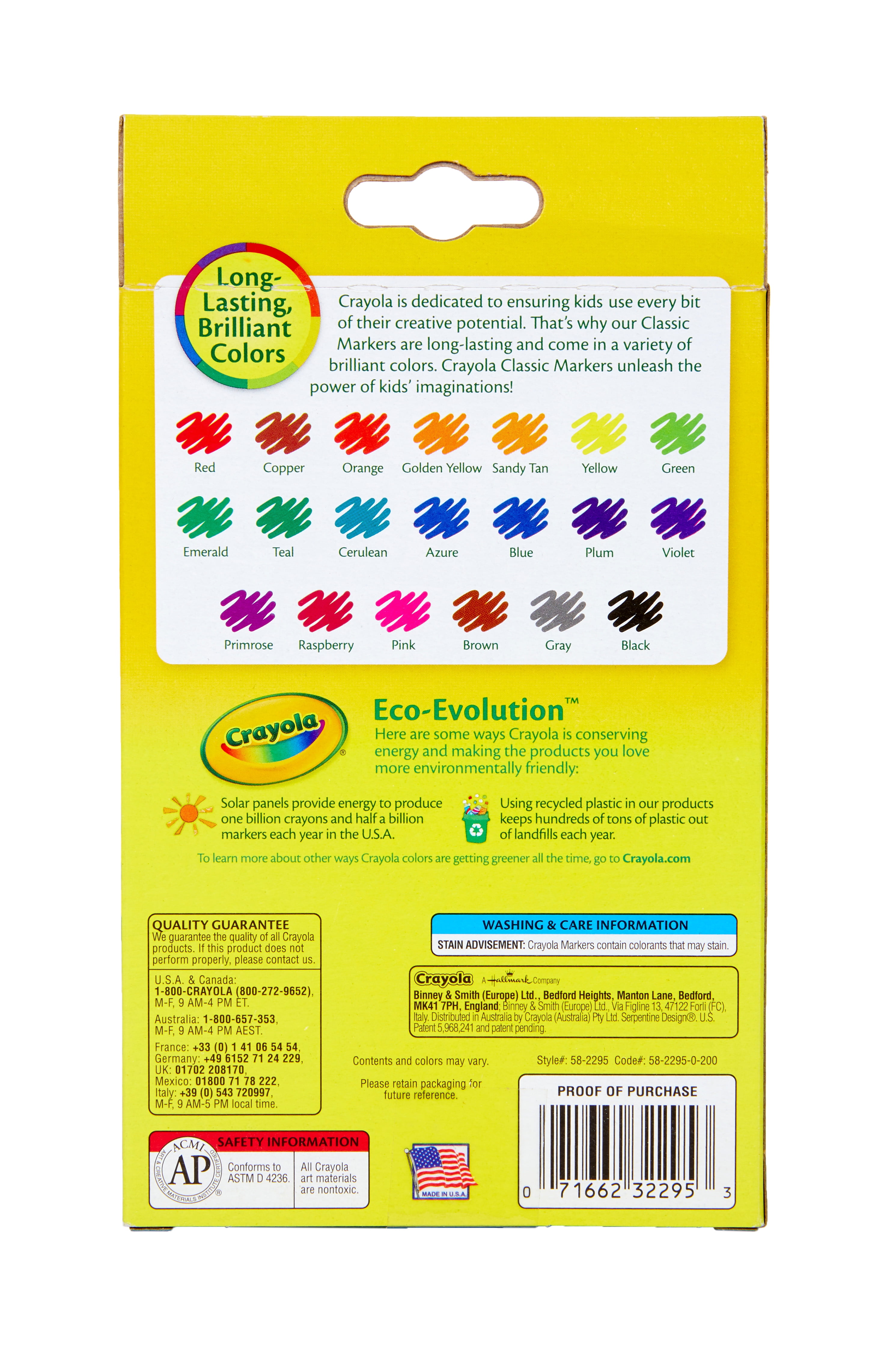 Fine Line Crayola Marker 8ct – USD Charlie's Store